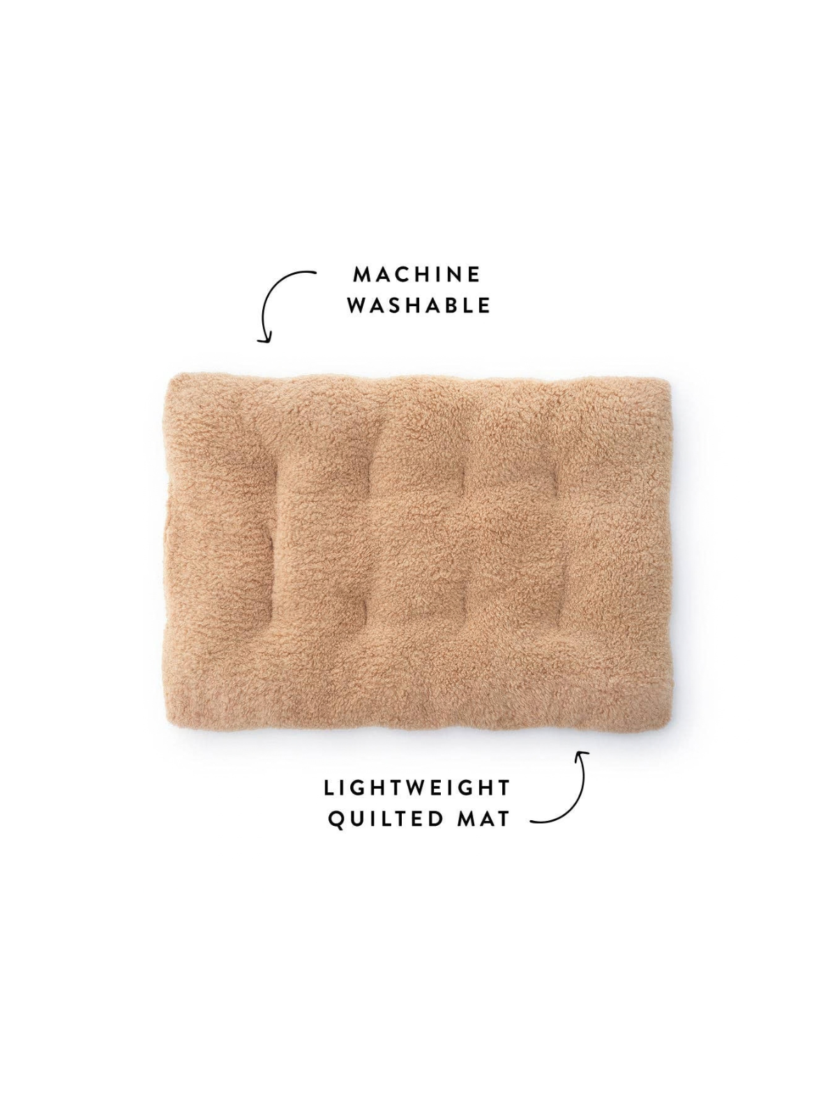 Latte Recycled Sherpa Dog Travel Mat