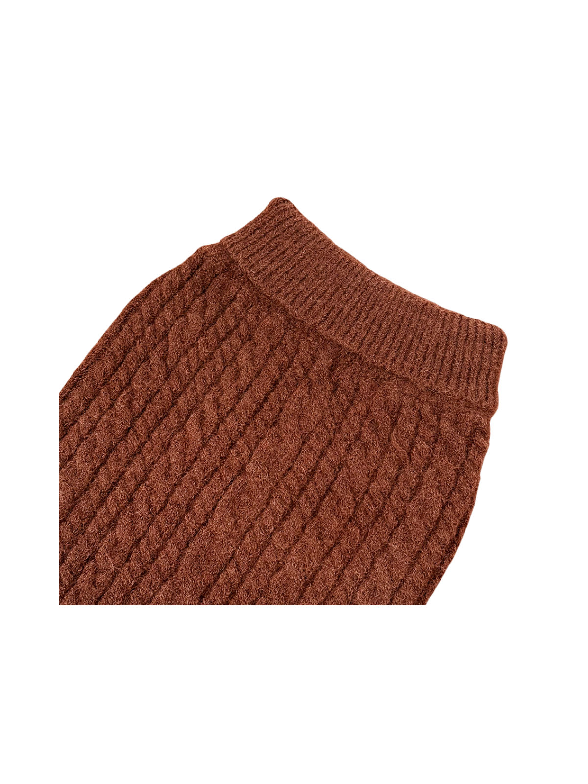 Cable Knit Dog Sweater - Hot Coco