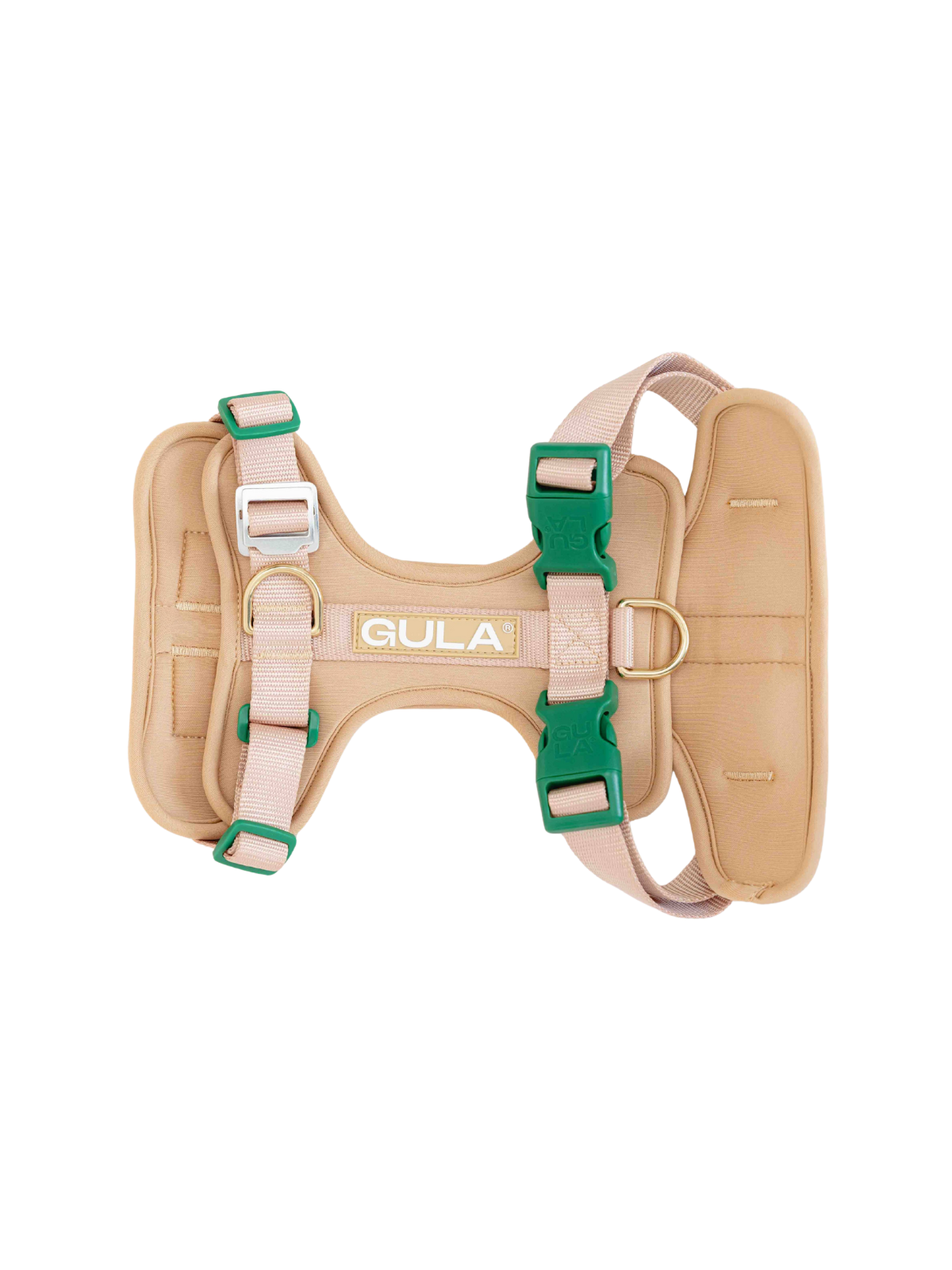 Dog Harness – Beige & Green