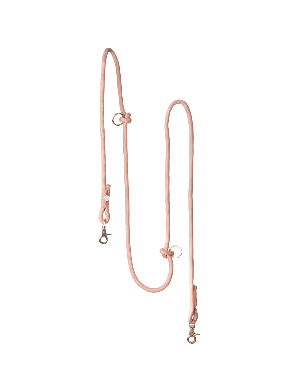 Hands Free Braided Leash – Powder Rose