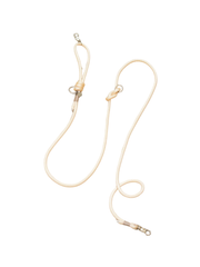 Cream Hands-Free Leash – Silver Hardware