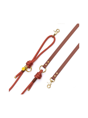 Hands-Free Leash Rope x Biothane – Maple – Silver Hardware
