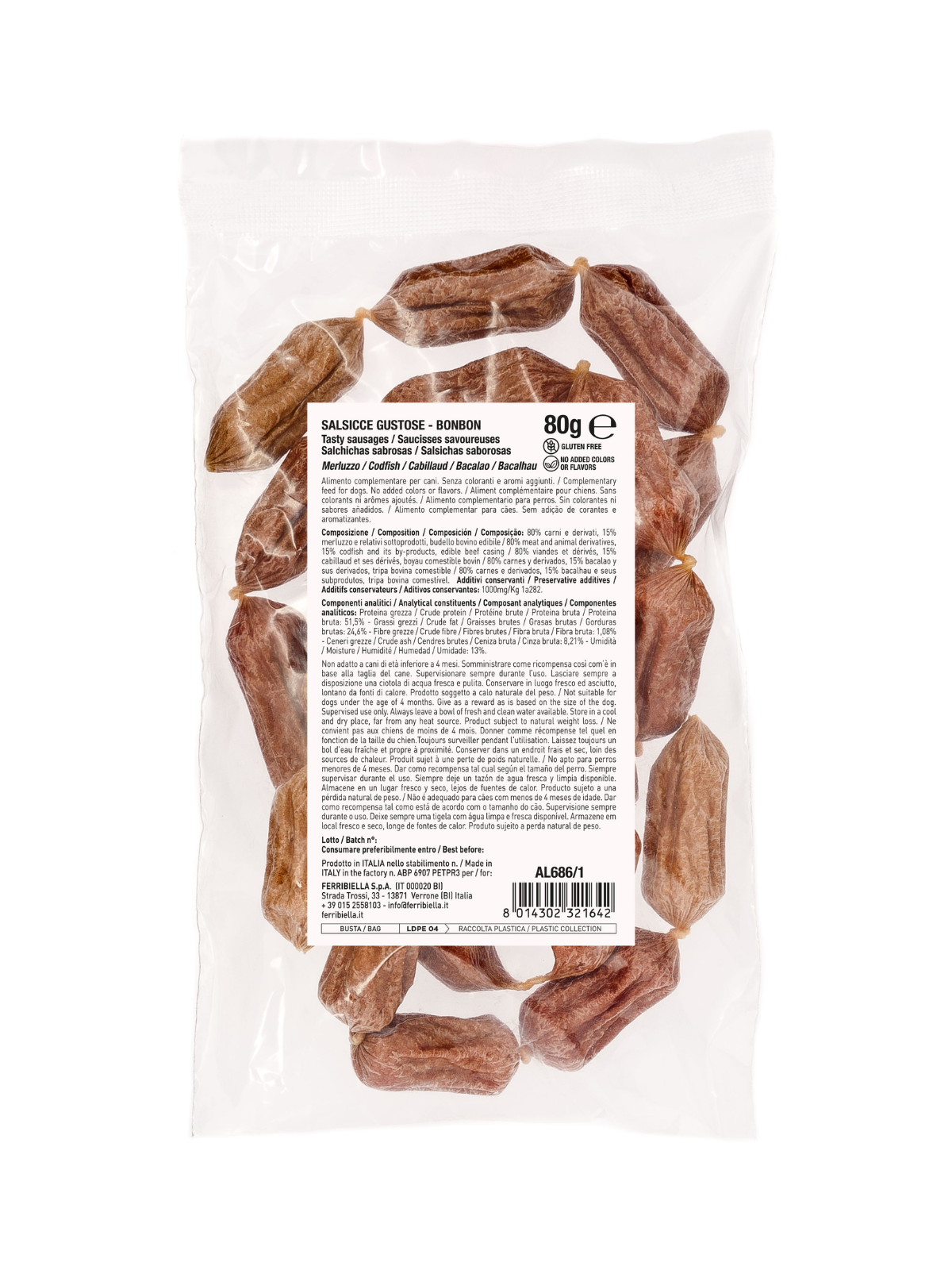 BARF Codfish Sausage Snack