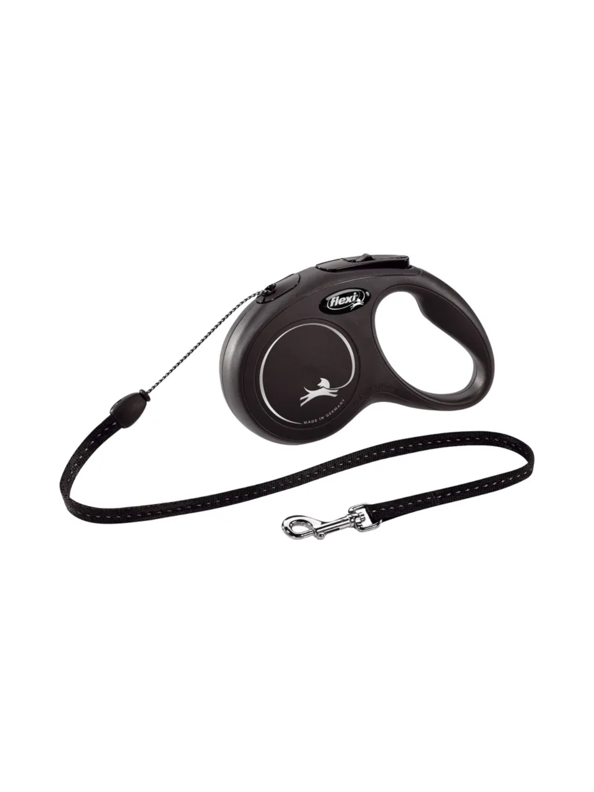 Classic Retractable Cord Leash – Black