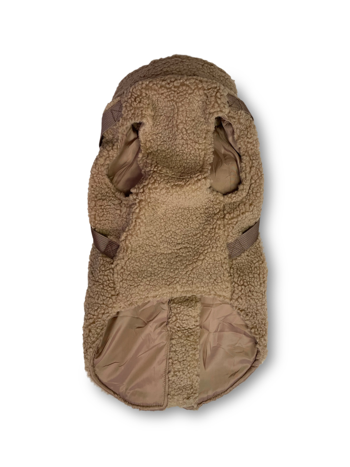 Teddy Coat with Harness – Mocha