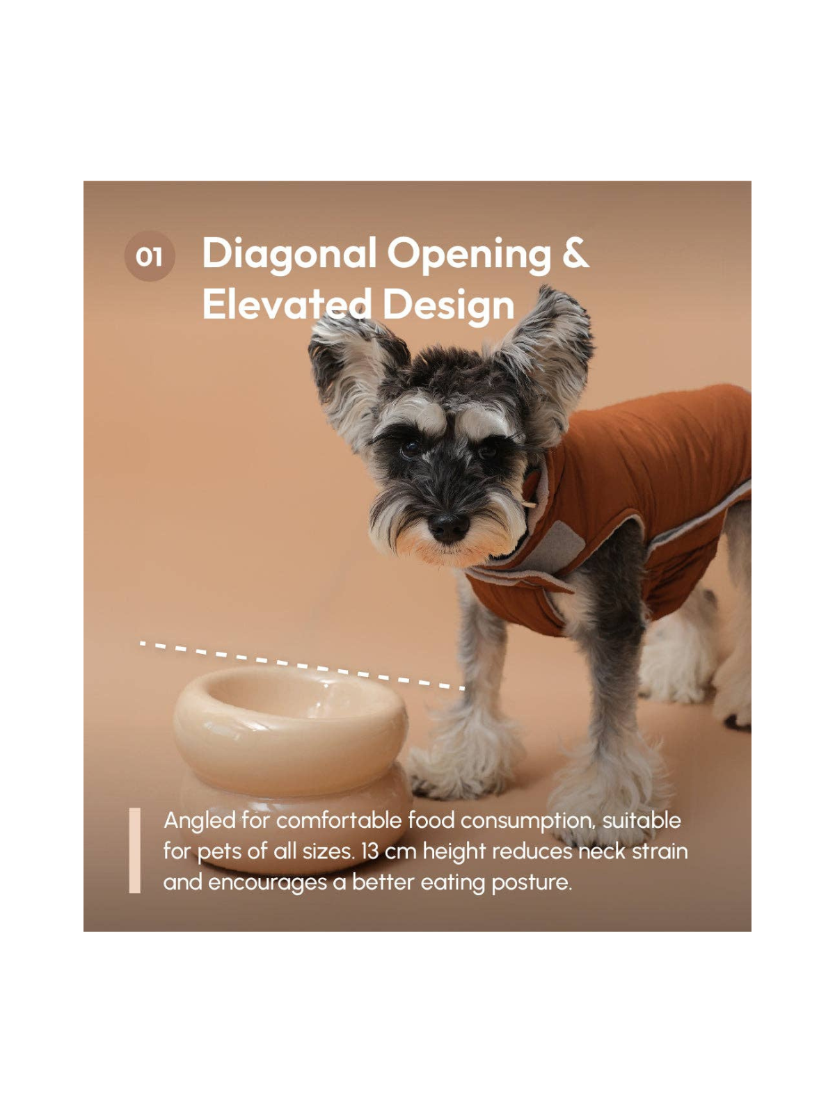 Soufflé Pet Bowl – Cream Beige