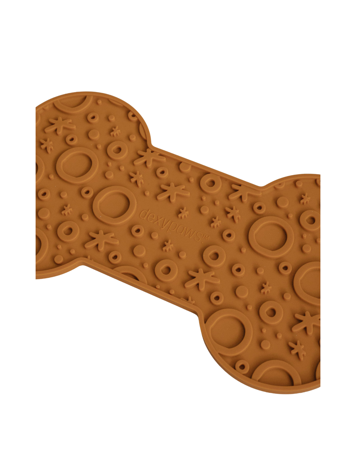 Dog Bone Enrichment Licking Mat - Brown