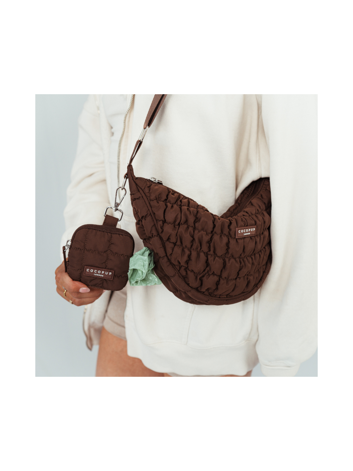 Crescent Dog Treat Bag – Espresso Brown