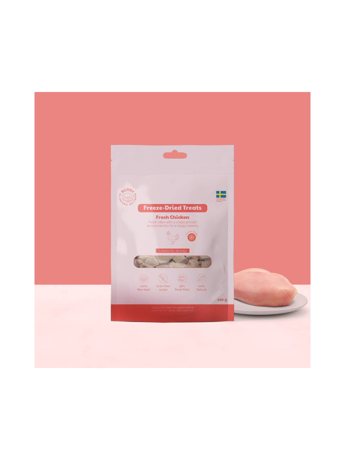 Freeze Dried Treats Singles Raw Chicken (100 gr)