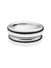 Chrome Elevated Halo Pet Bowl