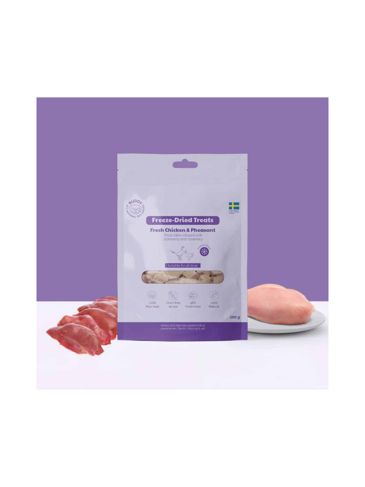 Freeze-dried Treats Raw Chicken & Phaesant (100 gr)