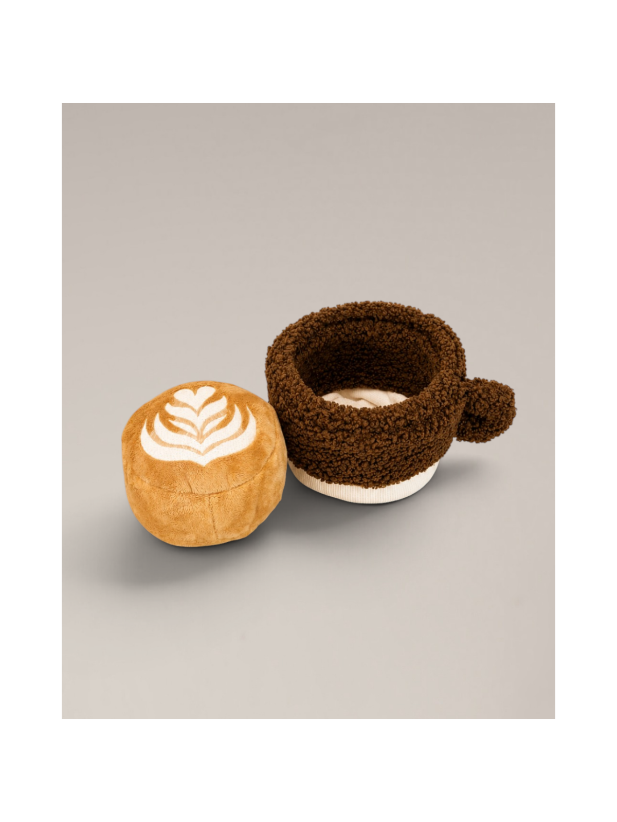 Flat White Cup Interactive Dog Toy