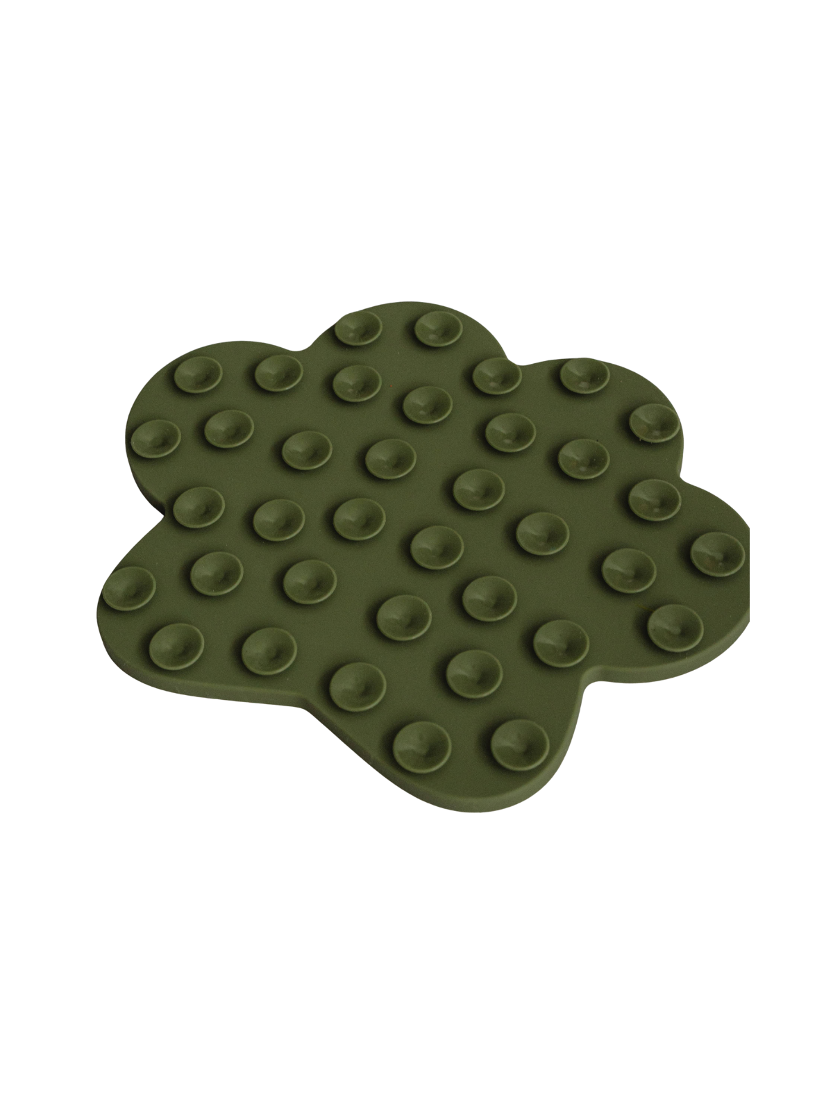 Paw Print Enrichment Lick Mat - Army Green