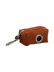 Suede Poop Bag Holder – Cognac