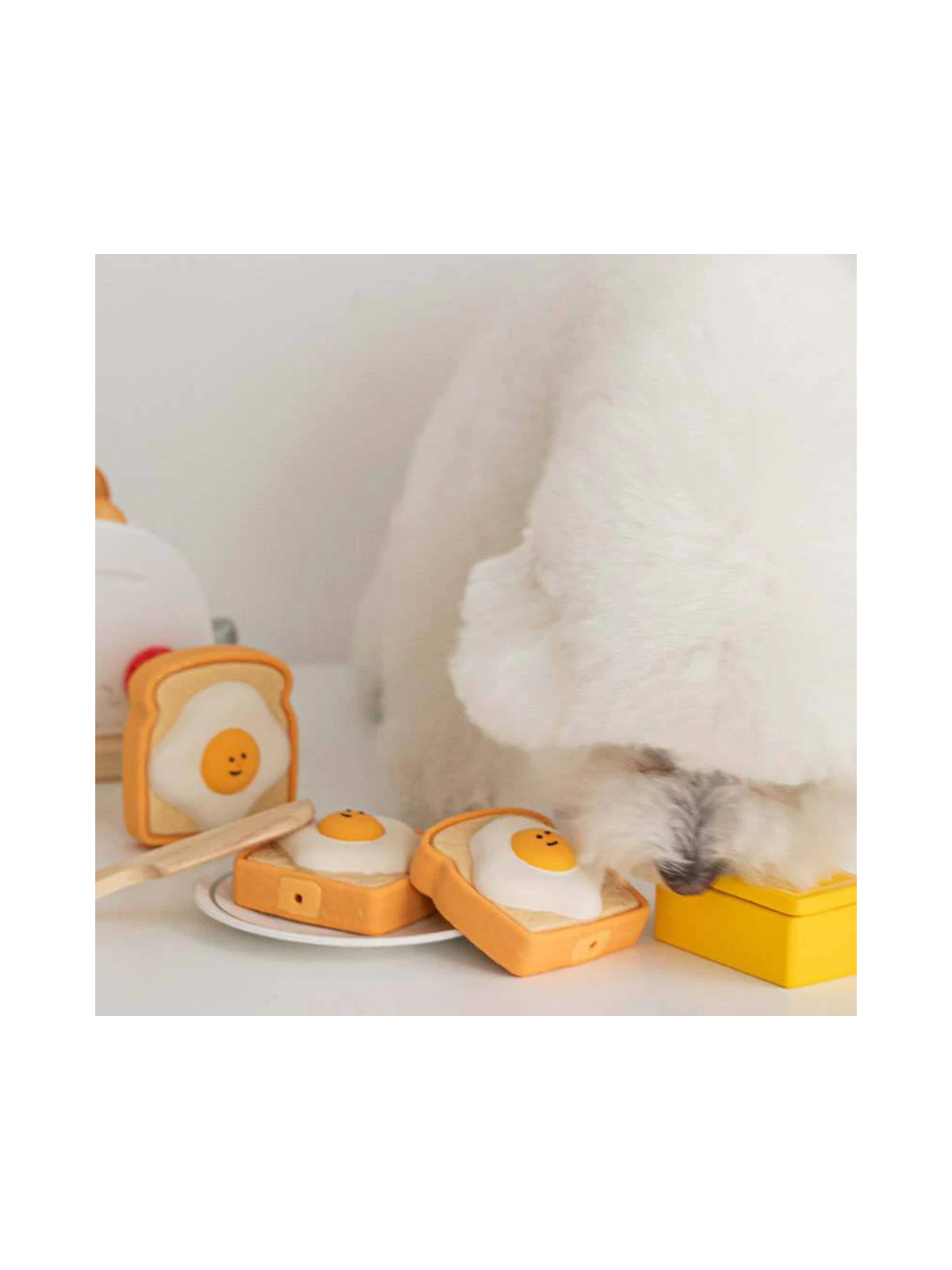 Egg Toast Latex Dog Toy