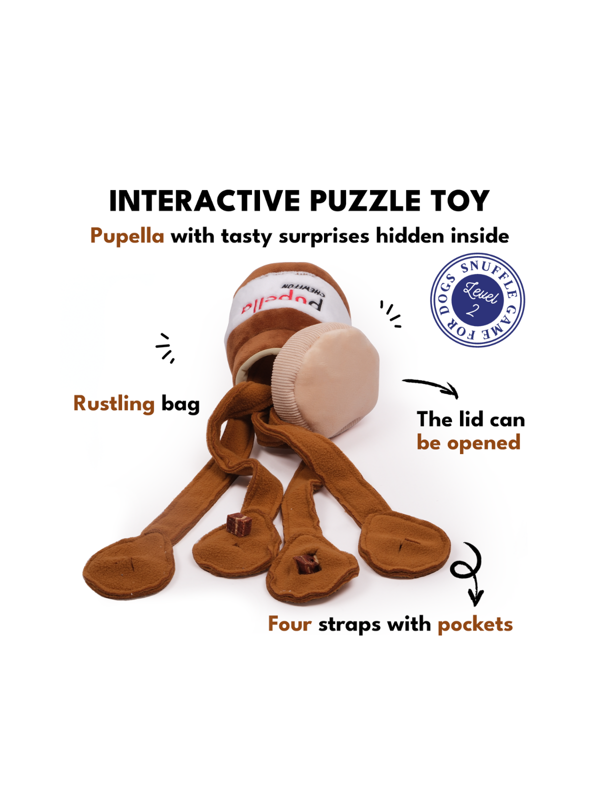 Pupella Jar Interactive Dog Puzzle