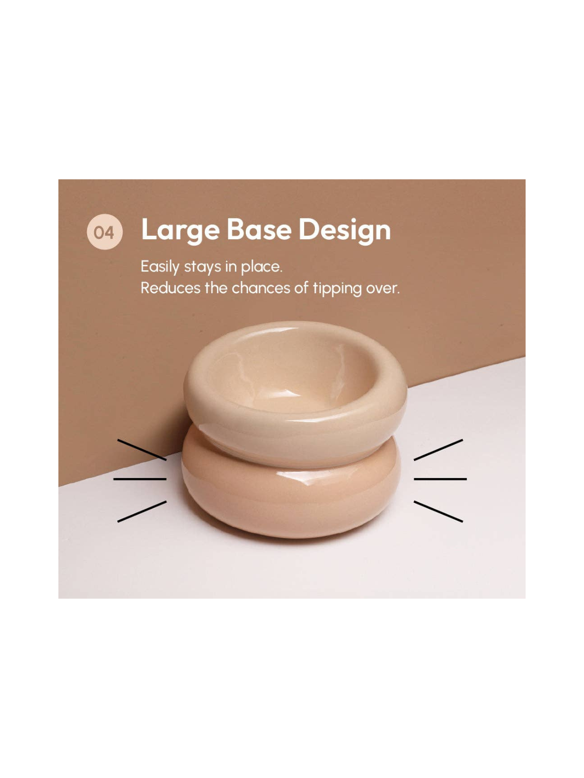 Soufflé Pet Bowl – Cream Beige