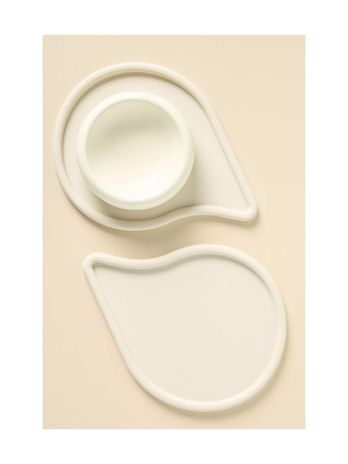 Drop Pet Food Bowl Mats – Sand (Set of 2)
