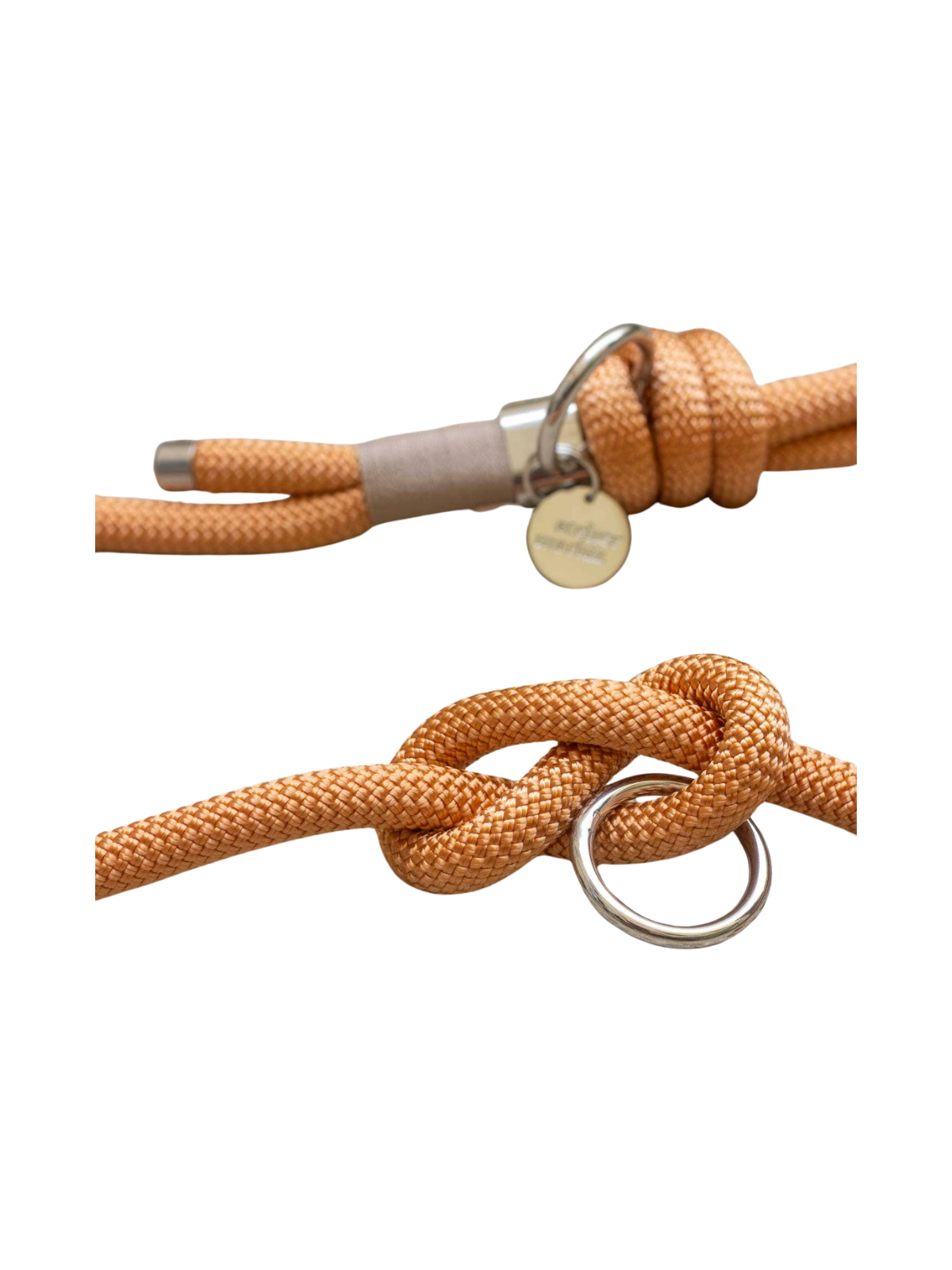 Copper Single Leash – Silver Hardware