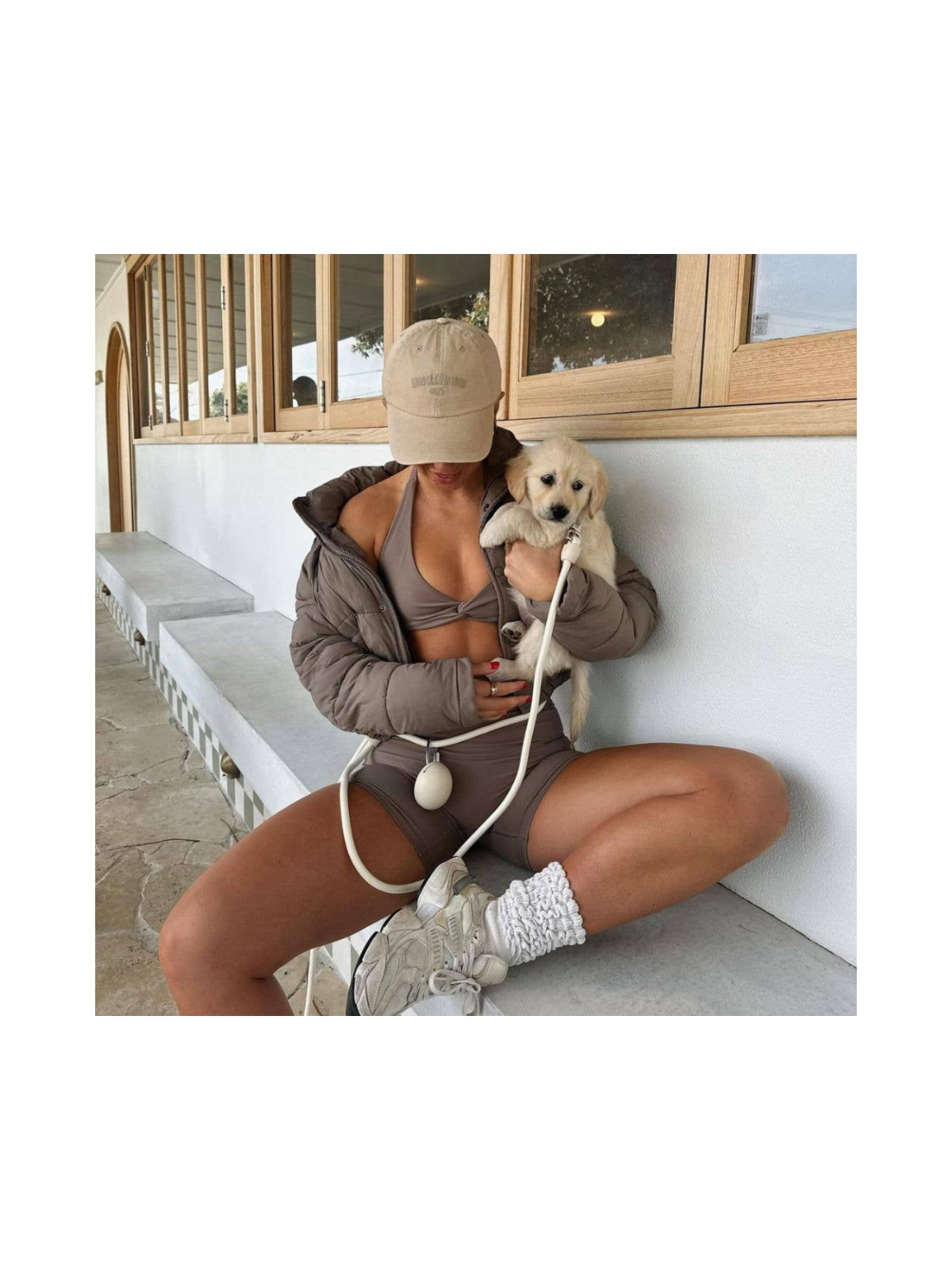 Handsfree Leash – Cream