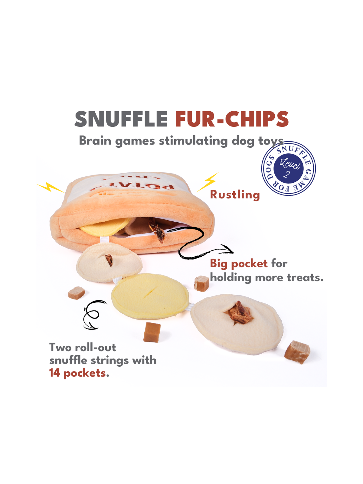 Rustle Potato Chips Dog Snuffle Toy
