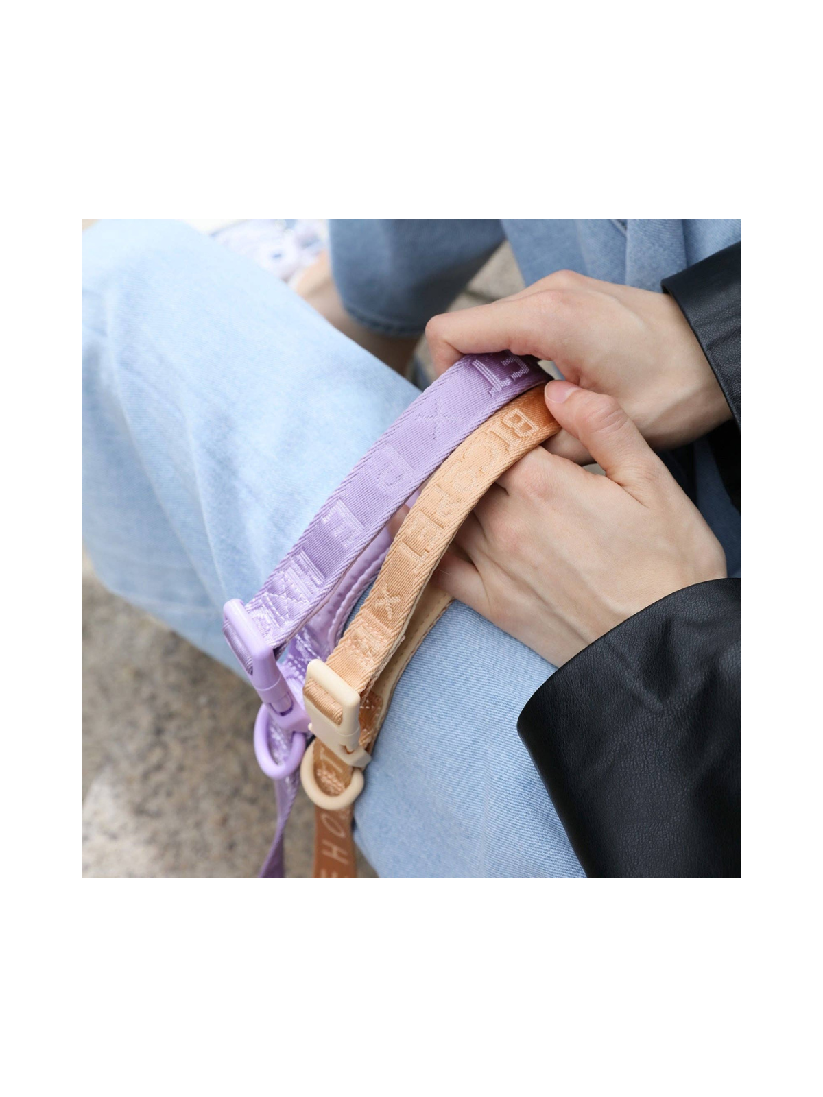 Padded Active Pet Leash – Adjustable Length – Purple