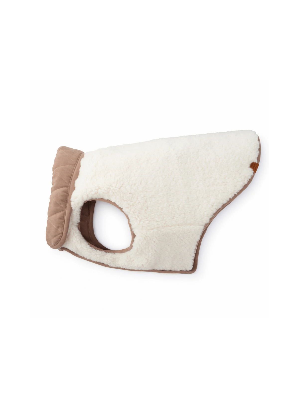 Fawn Sherpa-Lined Reversible Dog Jacket