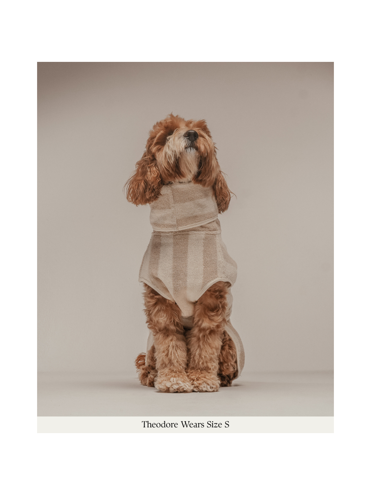 The Cosy Cloak Drying Robe – Hazelnut Stripe