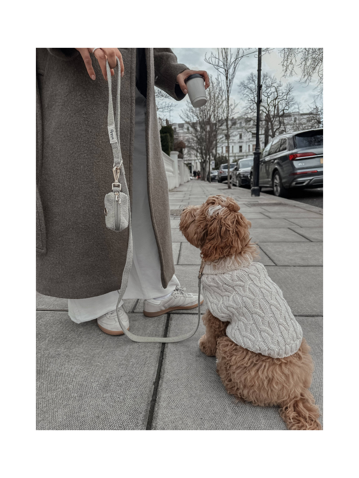 Bouclé Poop Bag Holder – Matcha