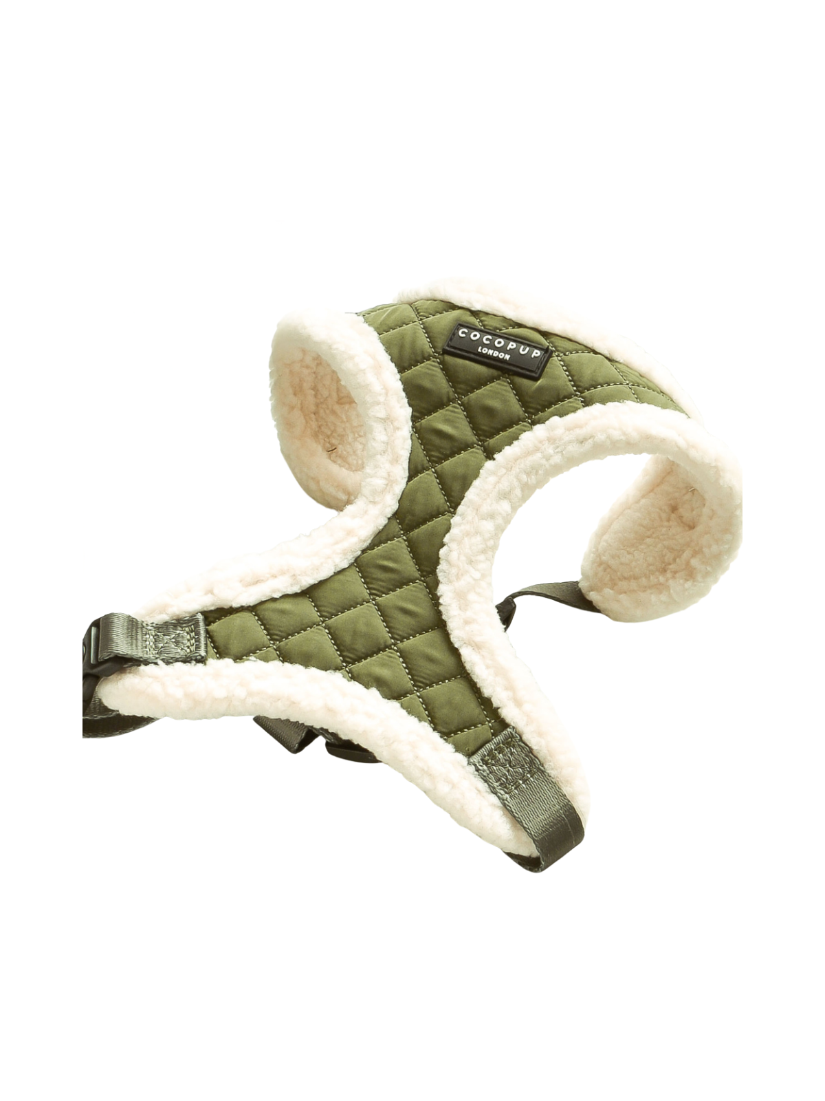 Quilted Adjustable Neck Harness – Khaki