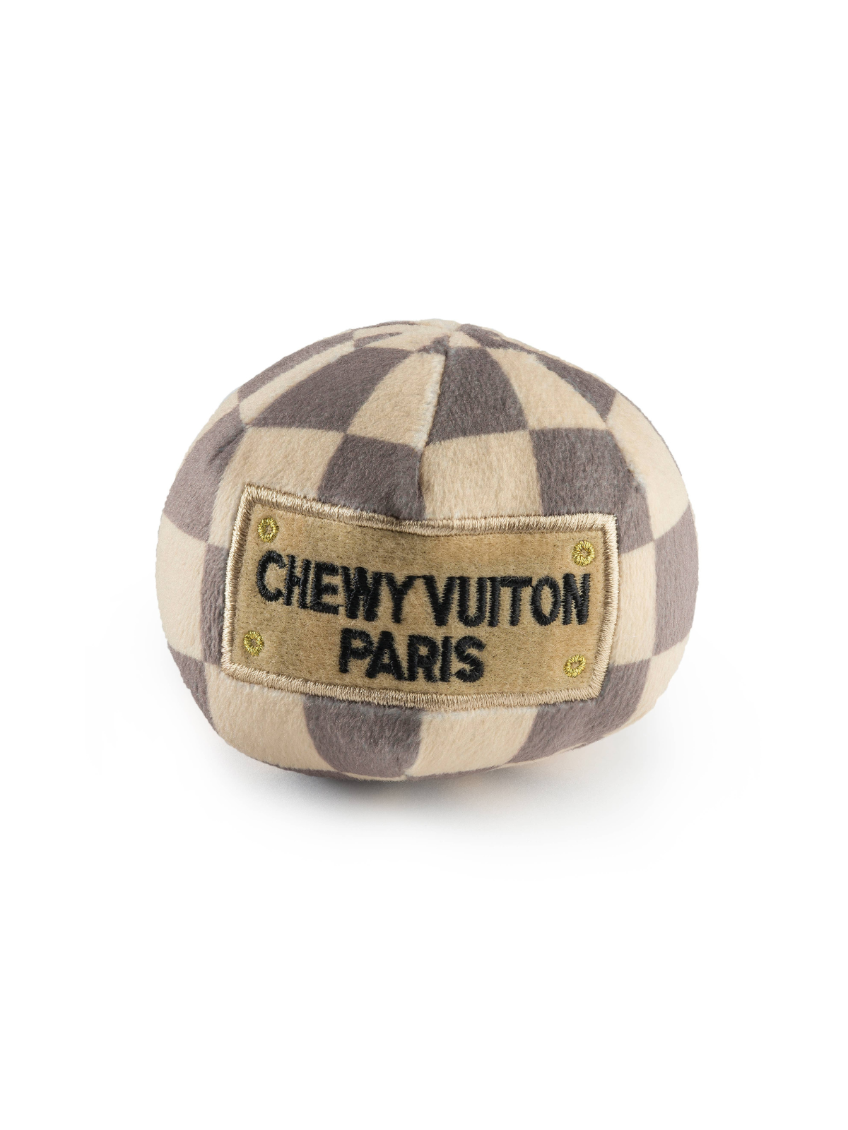 Tan Checker Chewy Vuiton Plush Ball