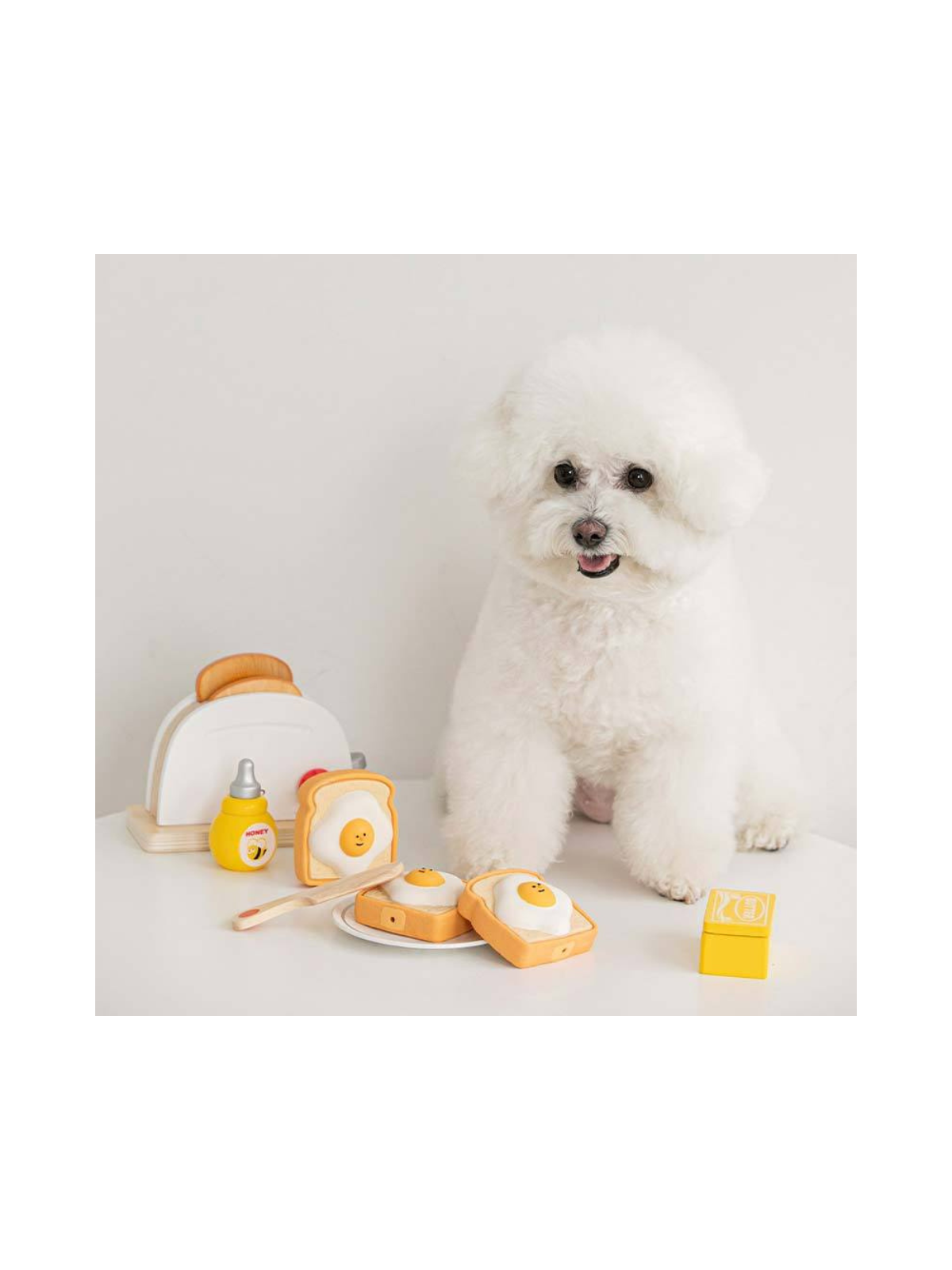 Egg Toast Latex Dog Toy
