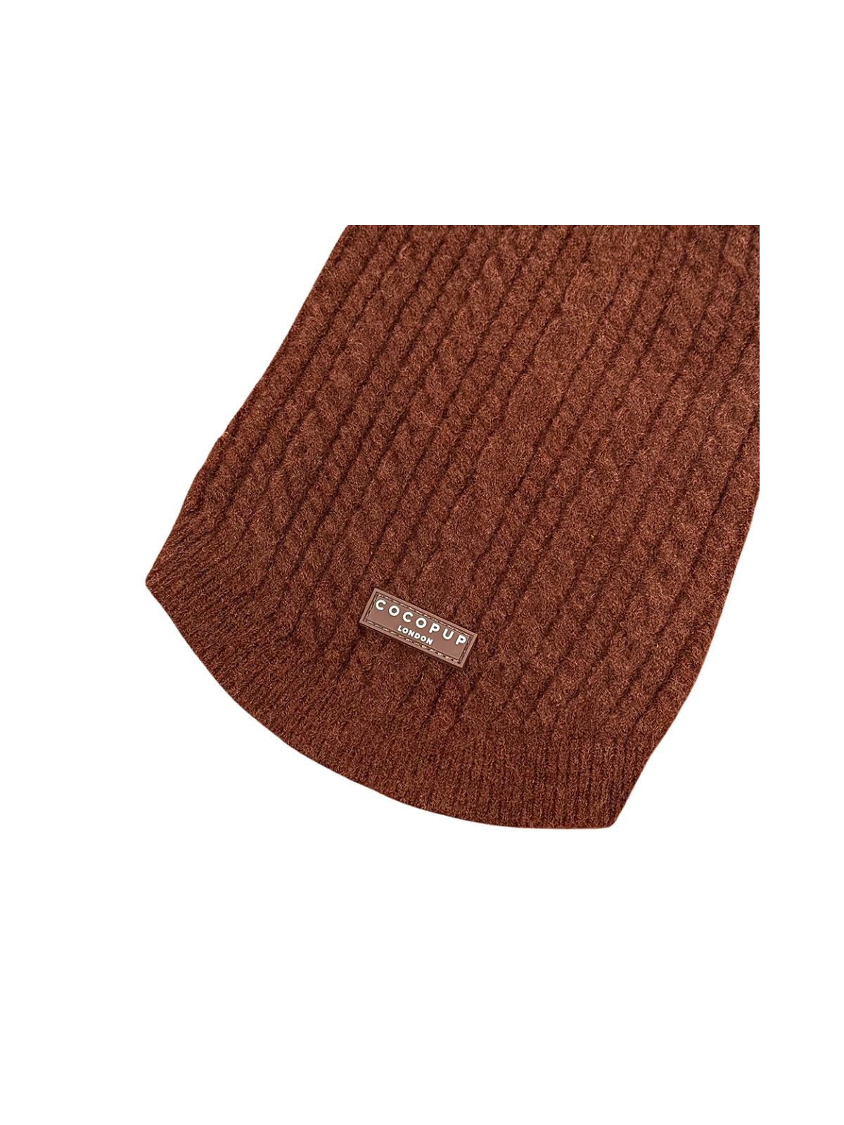 Cable Knit Dog Sweater - Hot Coco