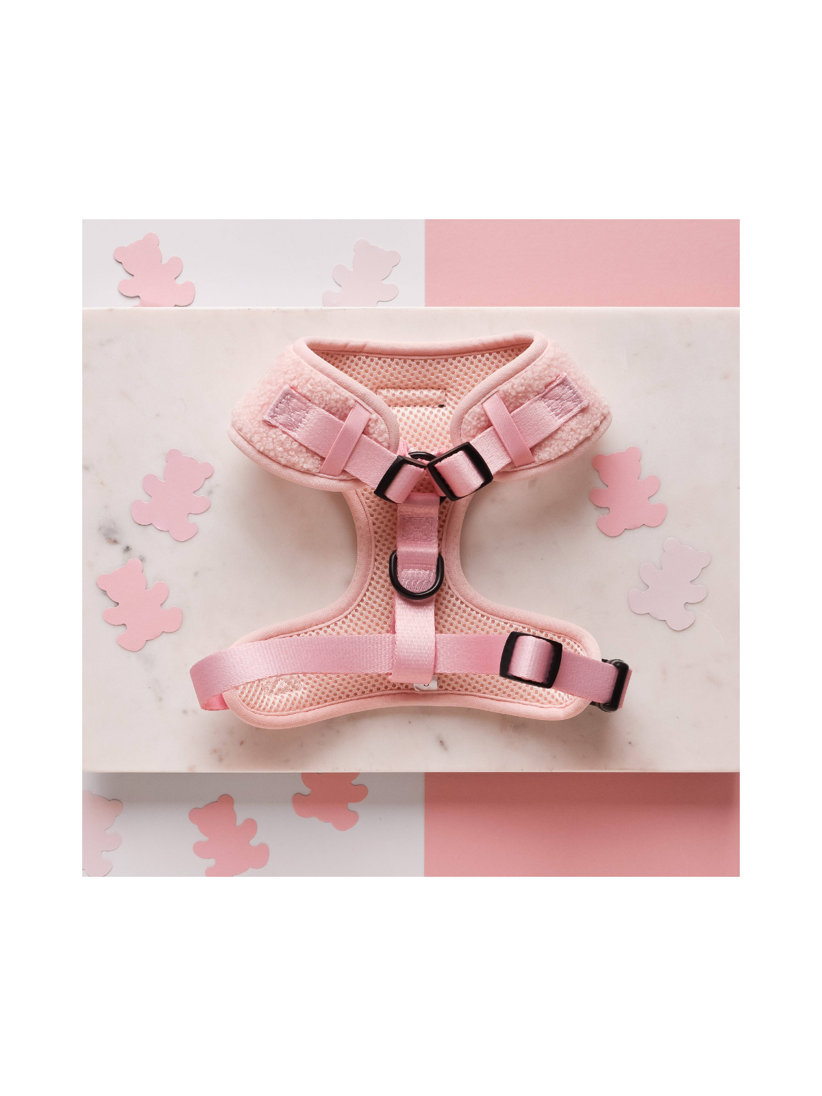 Teddy Adjustable Neck Harness – Love-A-Lot Pink