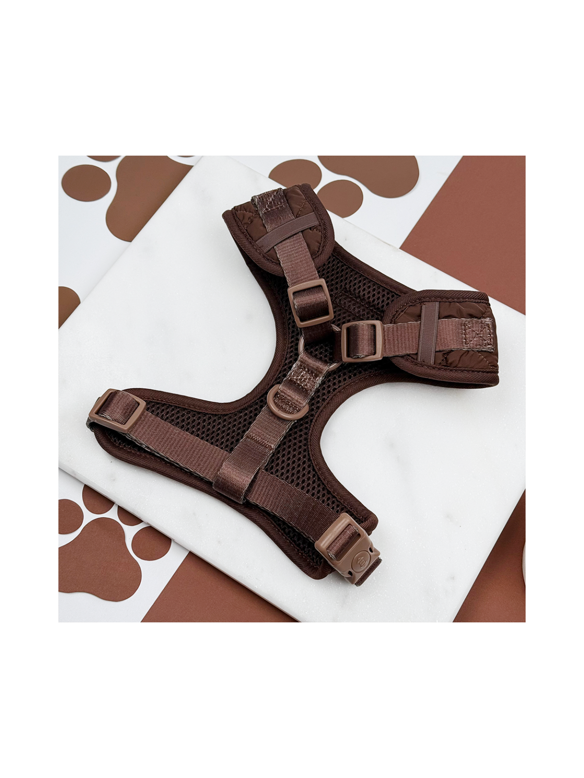 Quilted Adjustable Neck Harness – Espresso