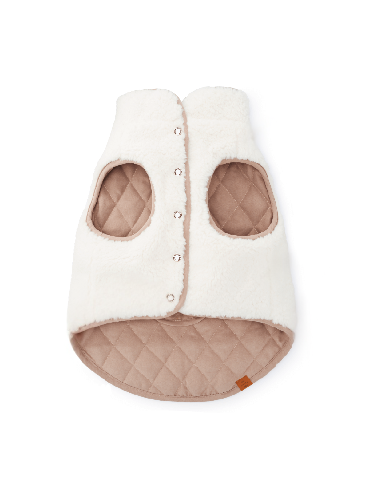 Fawn Sherpa-Lined Reversible Dog Jacket
