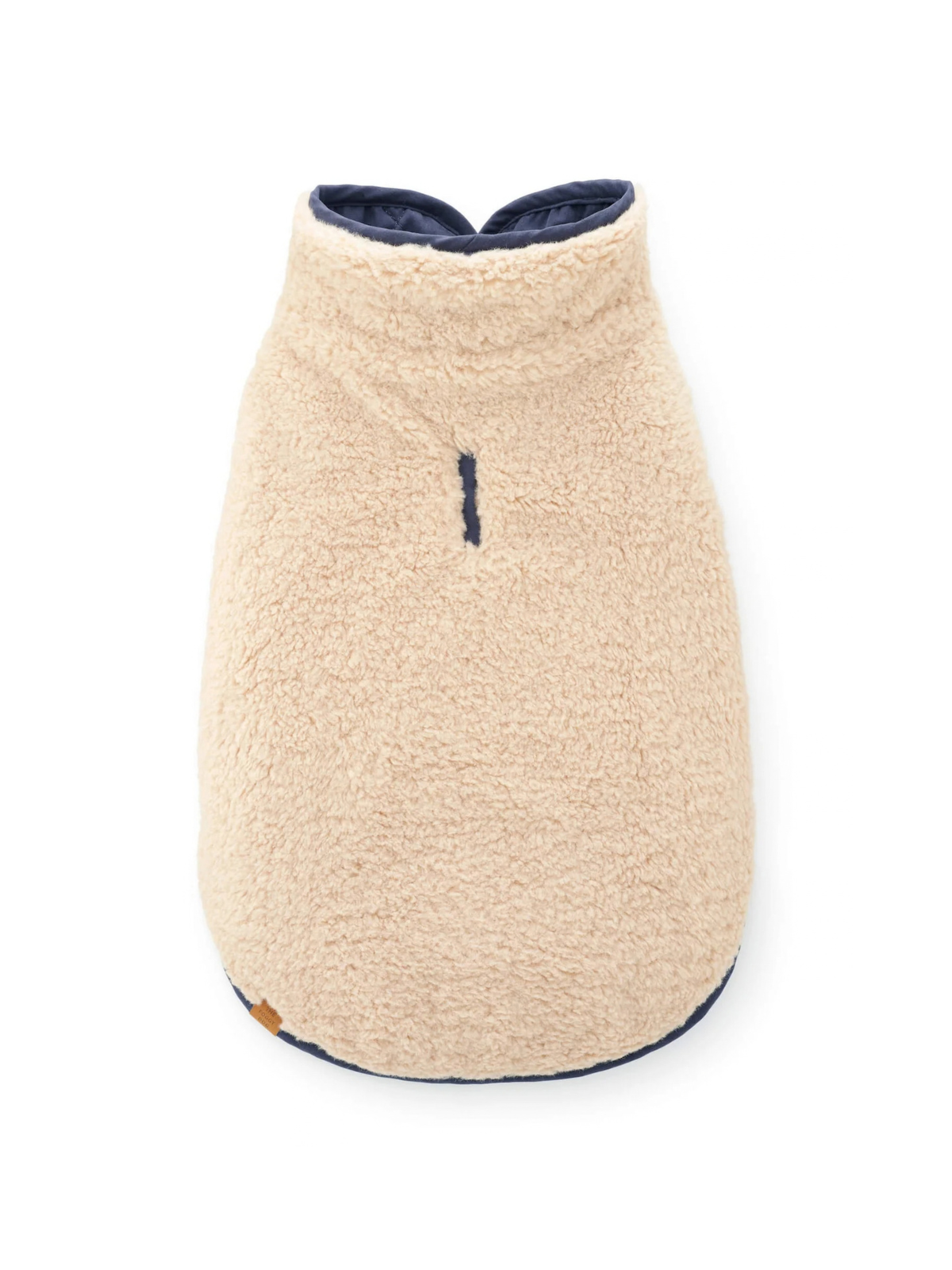 Navy Sherpa-Lined Reversible Dog Jacket