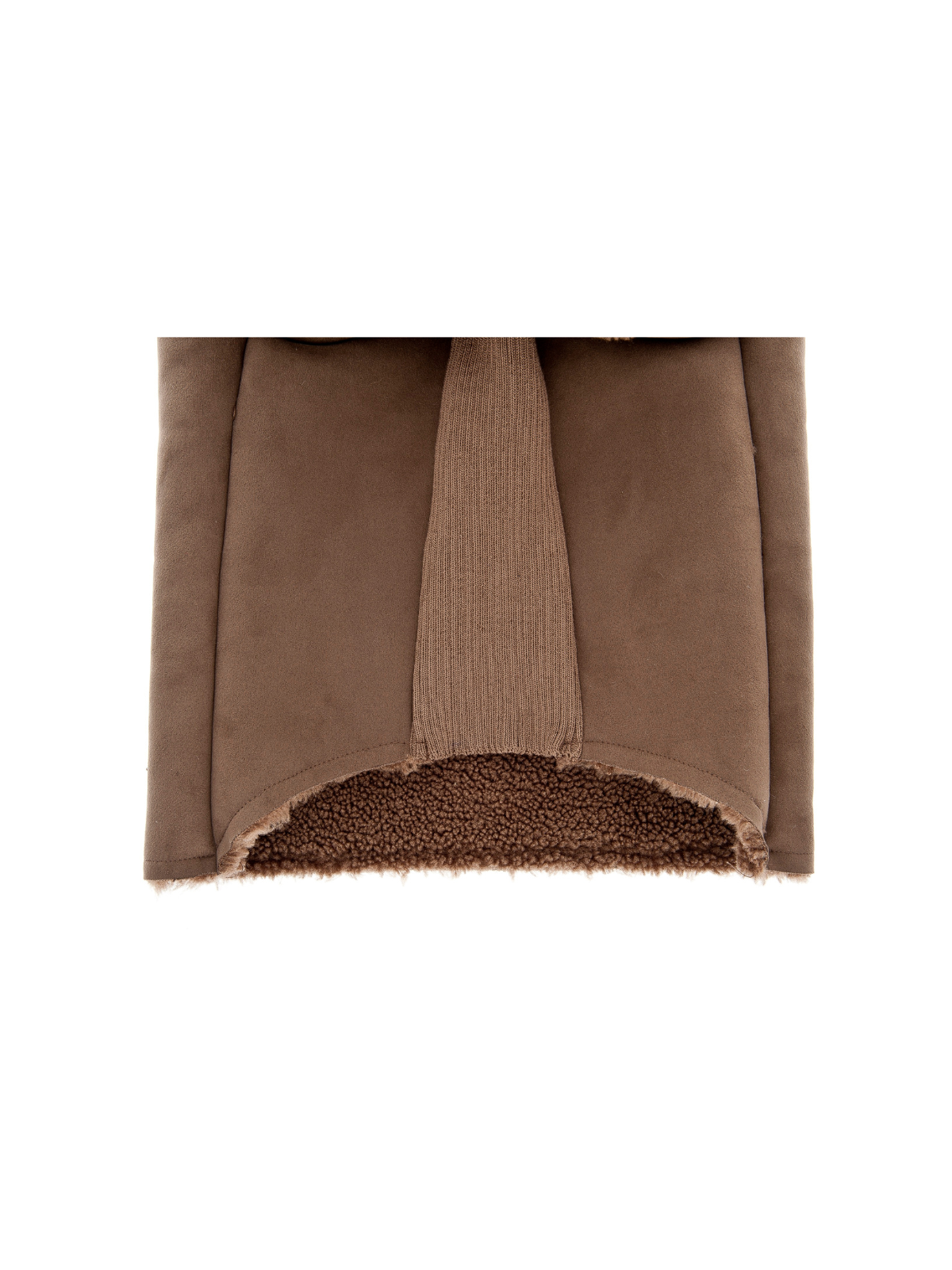 Poesia Shearling Dog Coat – Brown