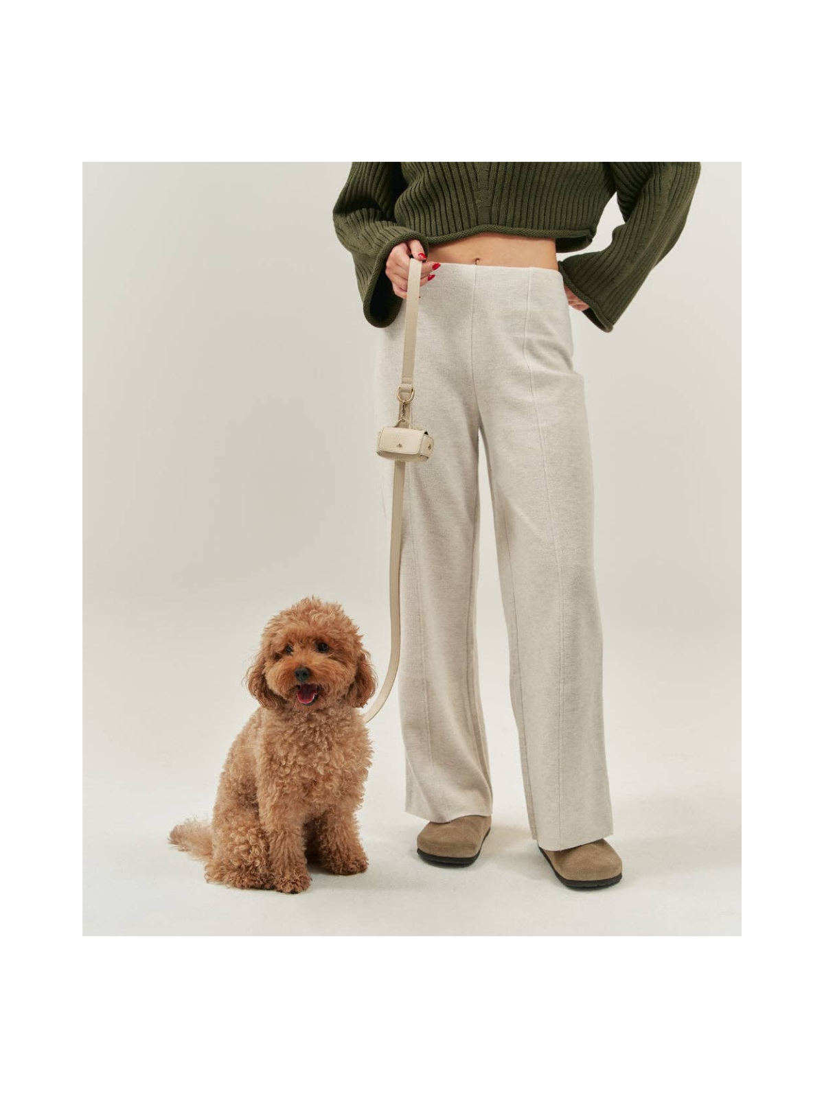 Jala Vegan Leather Leash - Beige