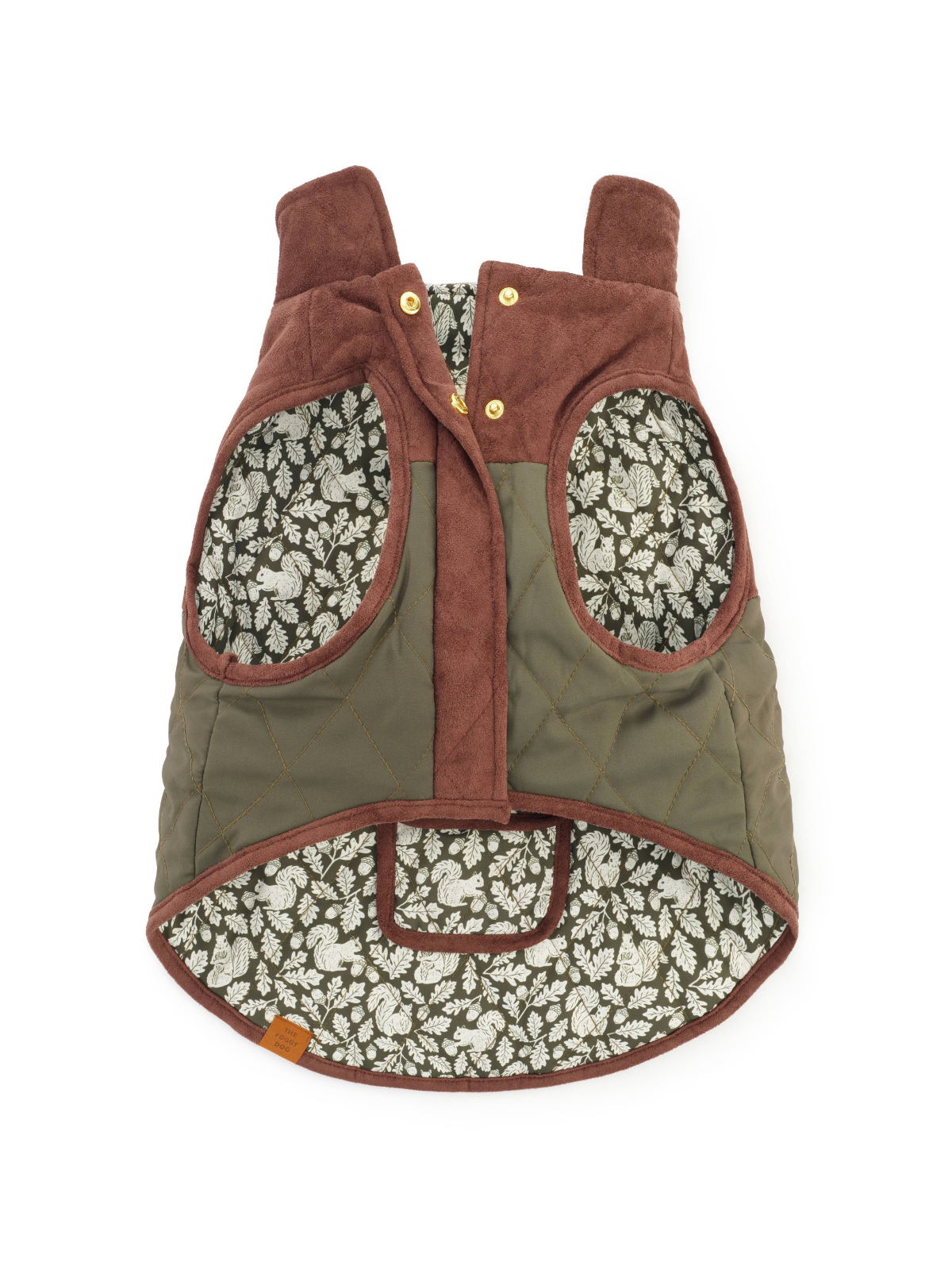 Olive Reversible Dog Jacket