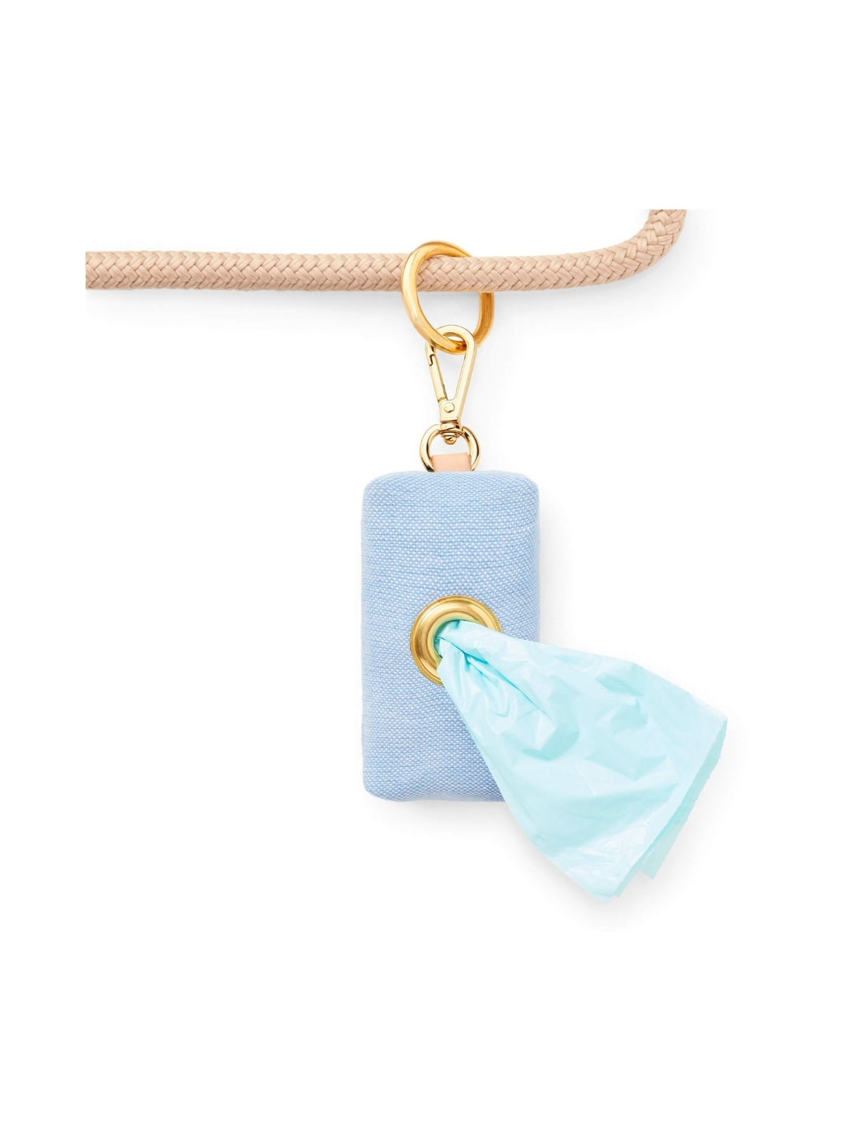 Blue Chambray Canvas Waste Bag Holder