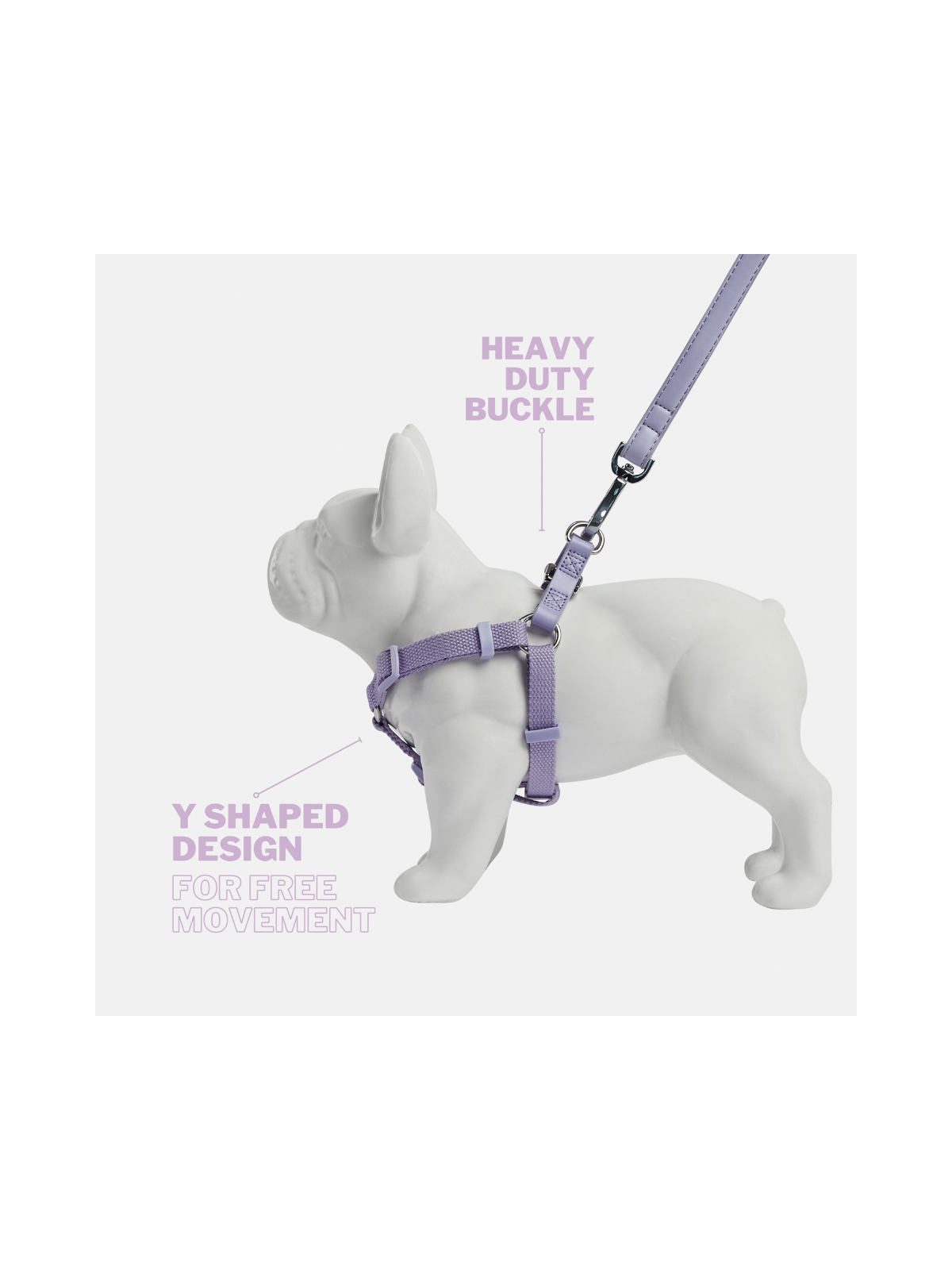 Step-In Y-Shaped Dog Harness – Lilac