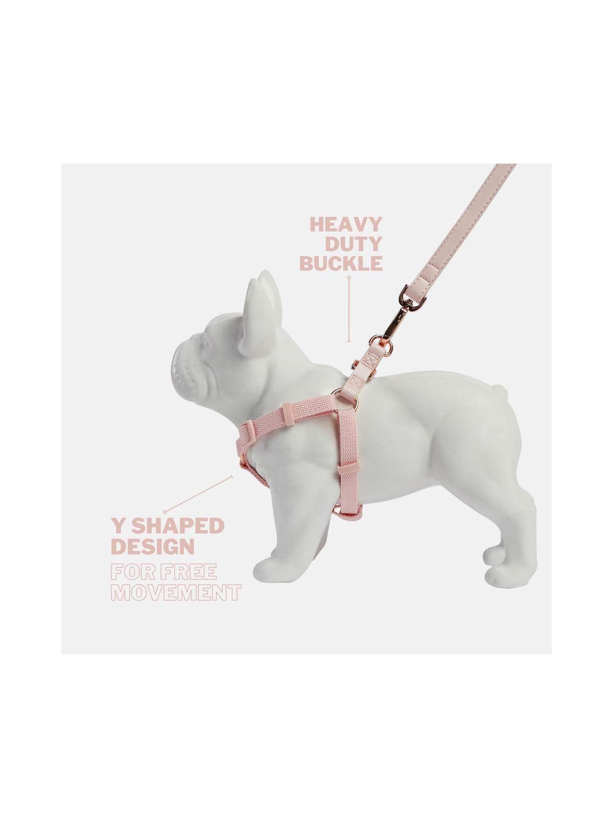 Step-In Y-Shaped Dog Harness – Pink