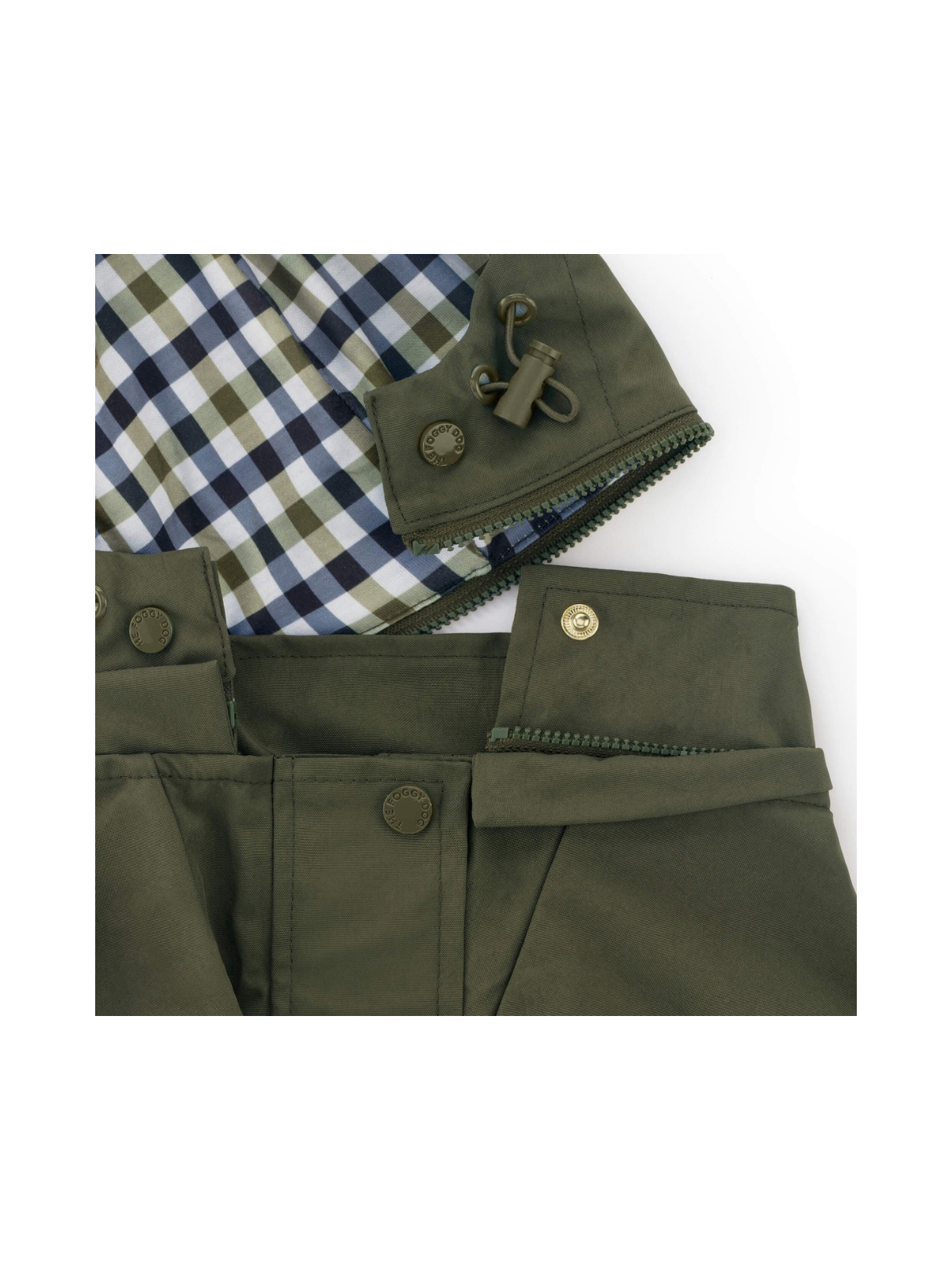 Olive Dog Raincoat