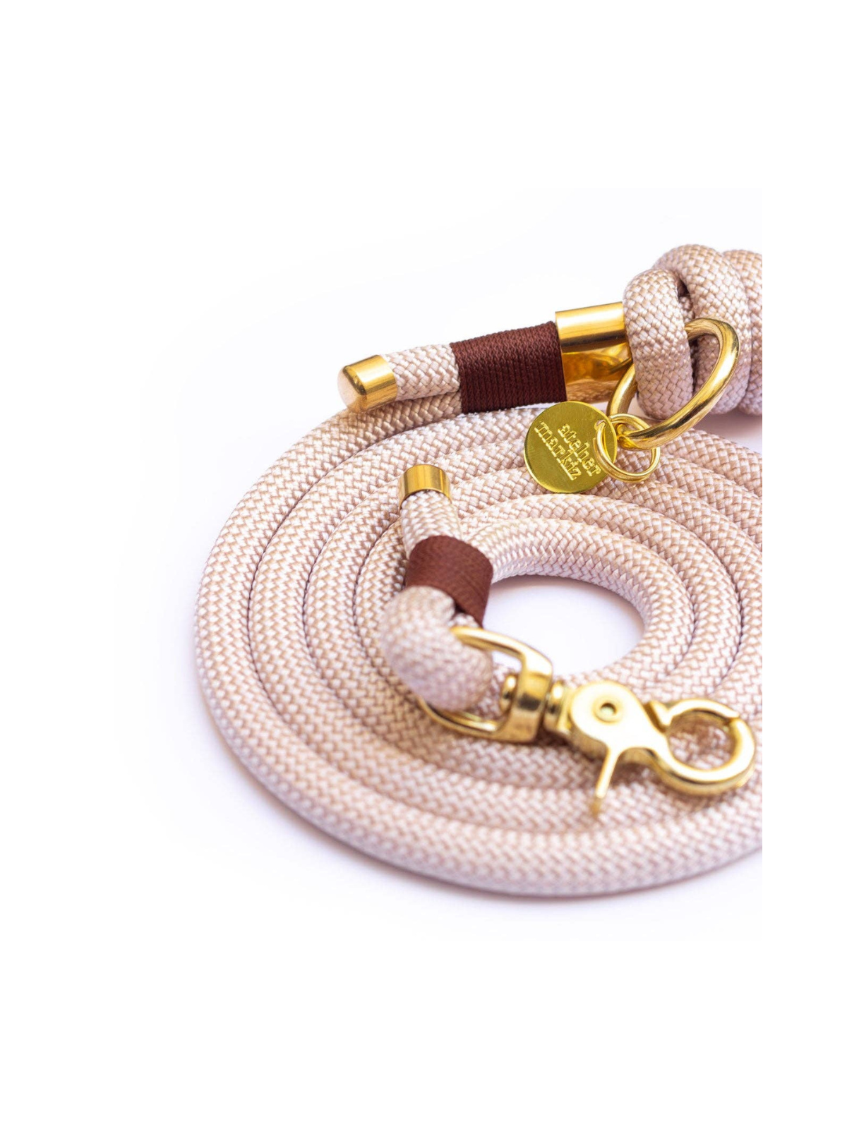 Moka Single Leash – Silver Hardware
