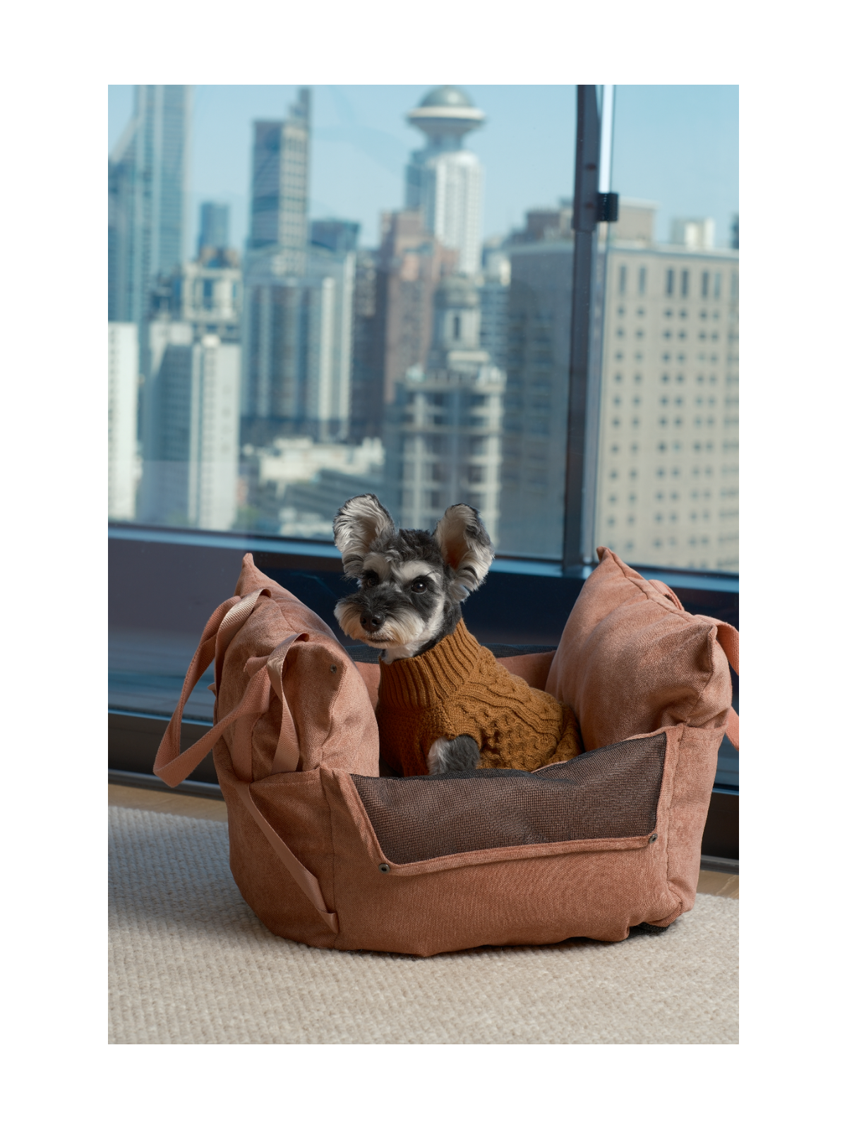 Puff Guard Dog Car Seat - Pink