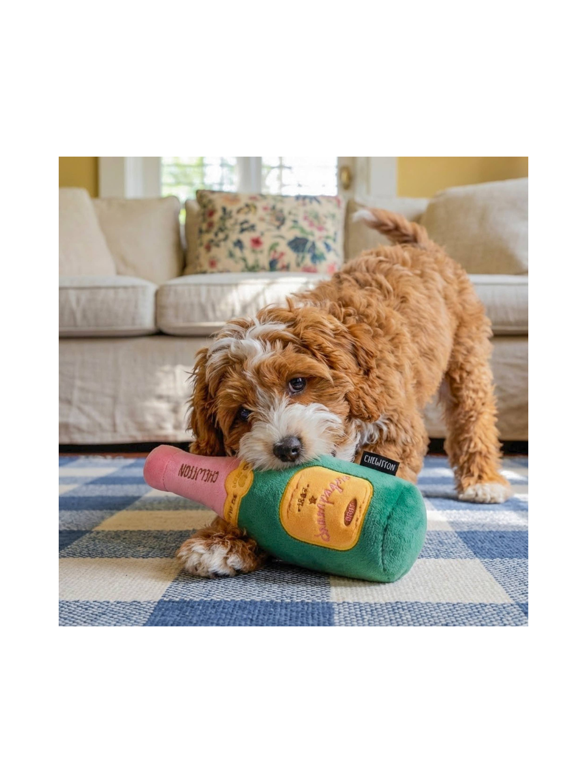 Champagne Bottle Squeaky Toy