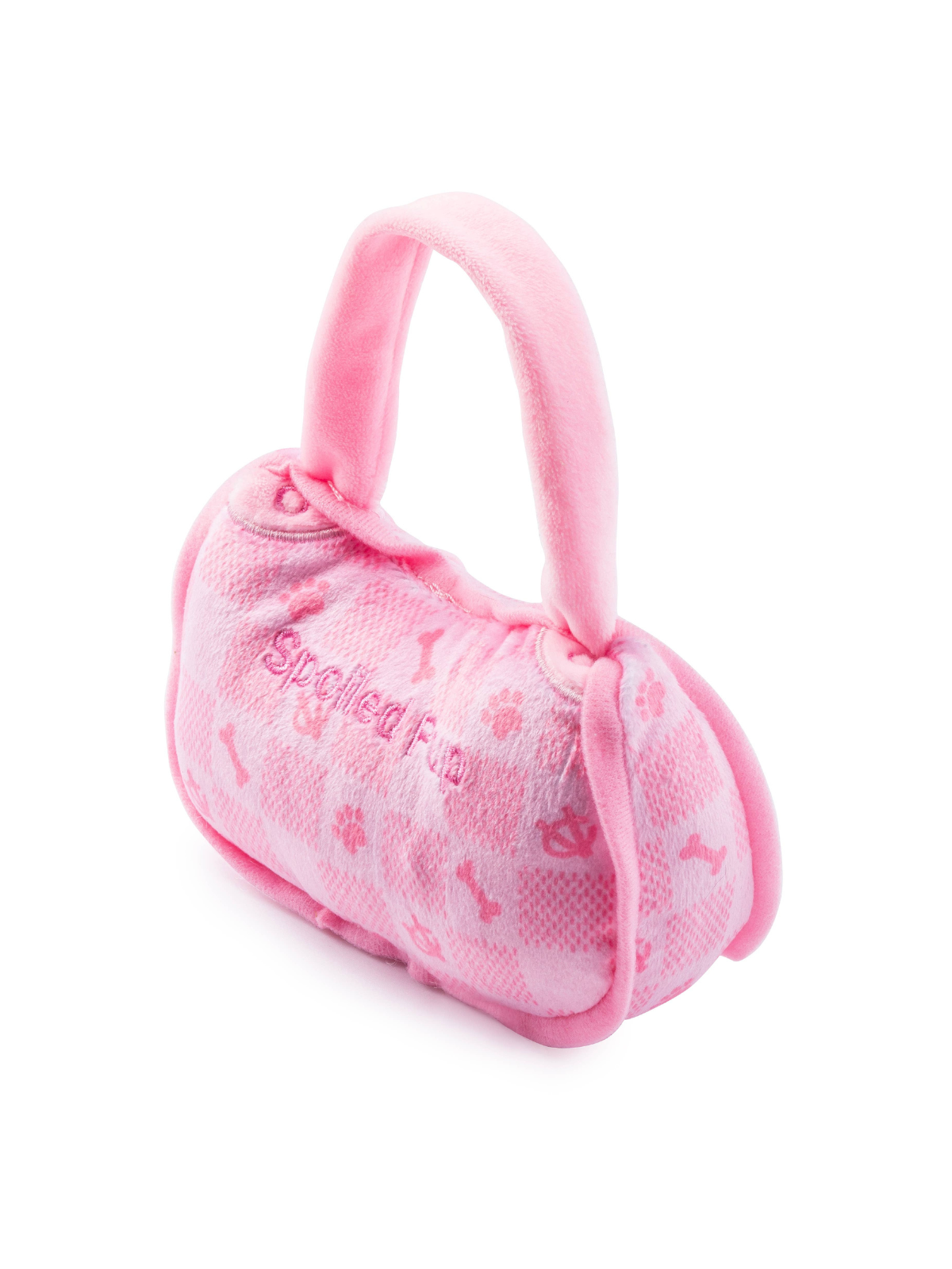 Pink Checker Chewy Vuiton Handbag Plush Toy