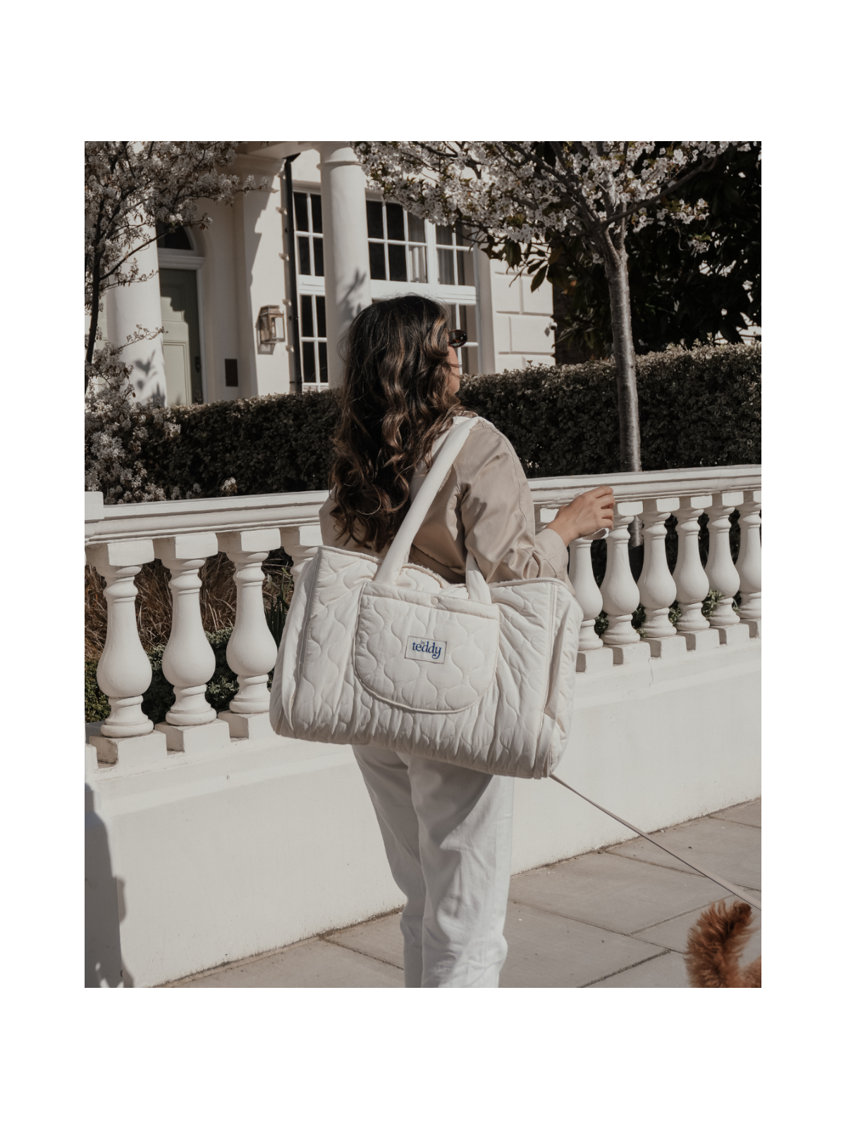 Quilted Settle Mat Tote – Marshmallow