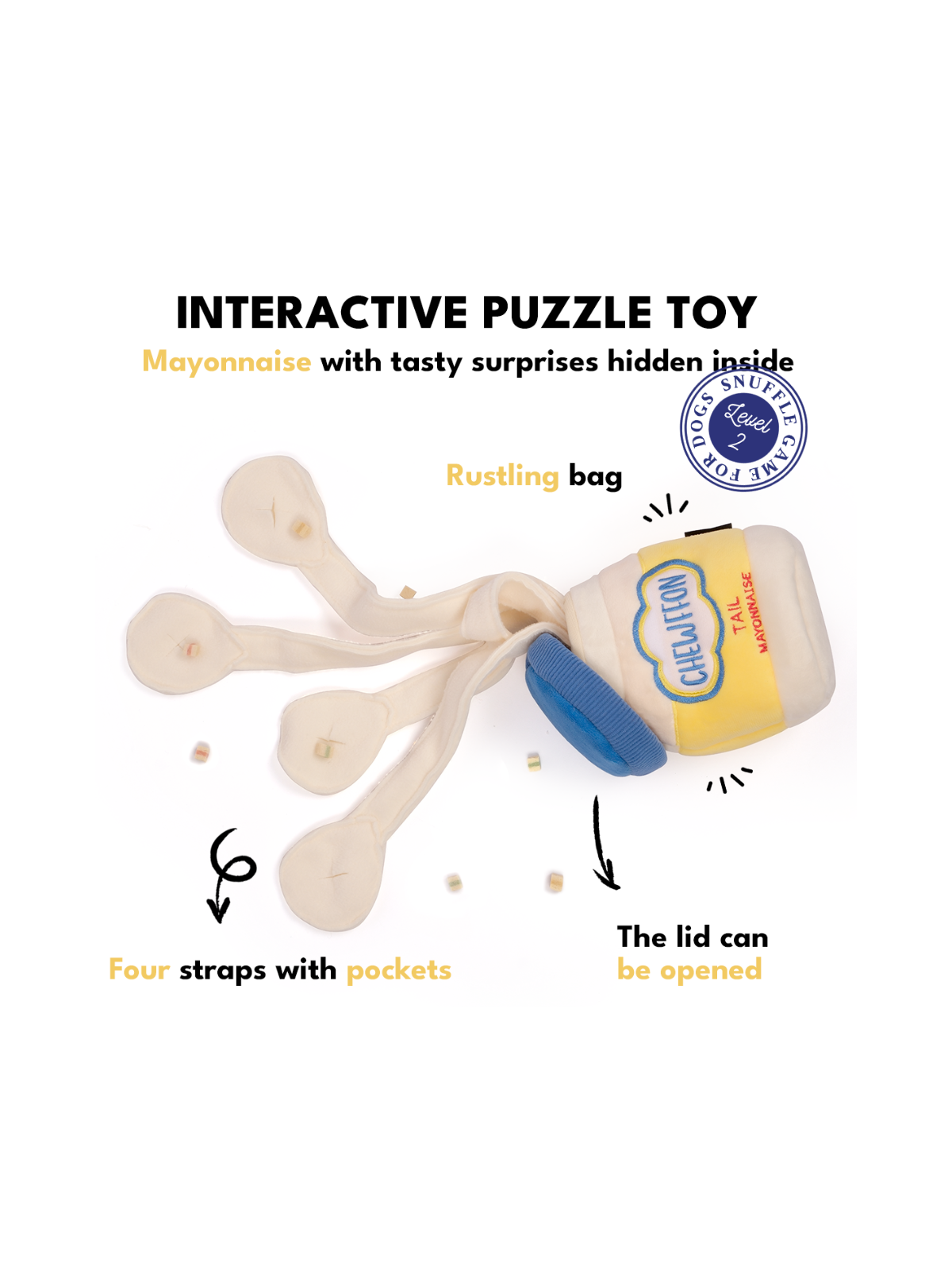 Mayo Jar Snuffle Puzzle Toy